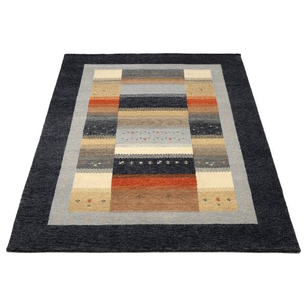 Wollteppich Agni Fire Schurwolle - Mehrfarbig - 70 x 140 cm
