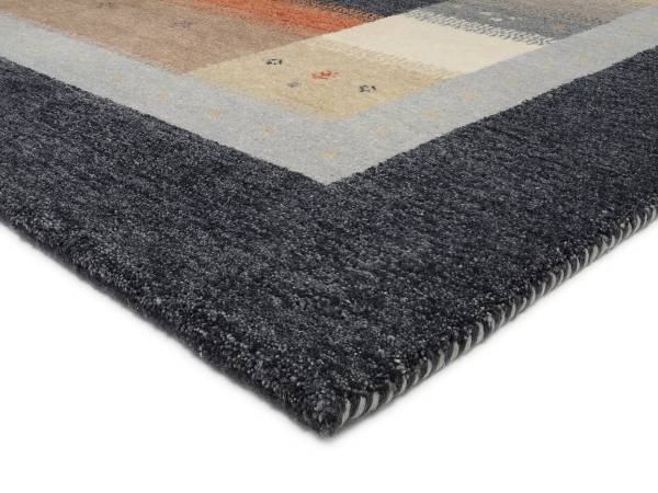 Wollteppich Agni Fire Schurwolle - Mehrfarbig - 70 x 140 cm