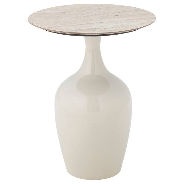 Beistelltisch Lecco Marmor Beige Dekor / Kaschmir