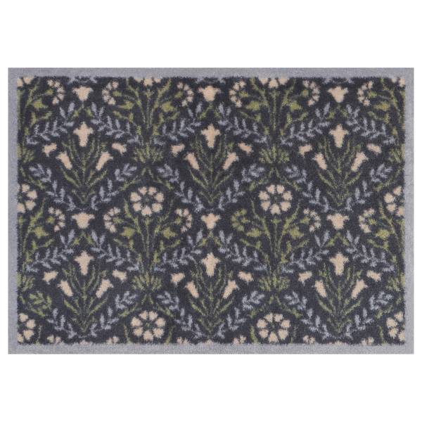 Fuß- & Sauberlaufmatte Bellflower Blau - Grün - Kunststoff - 60 x 0.9 x 85 cm