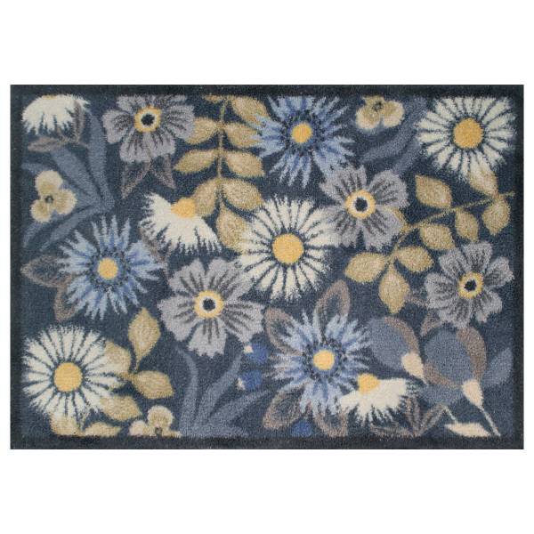 Fuß- & Sauberlaufmatte Meadow recycelte Baumwolle / Viskose - Blau