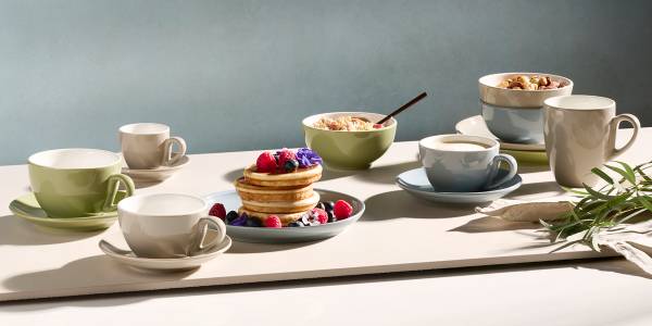 Kaffeebecher Snug 6er-Set Porzellan - Grau