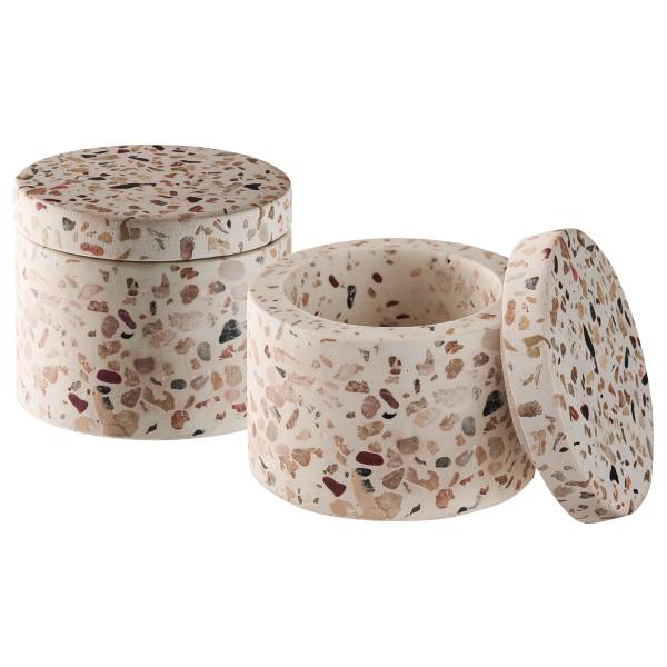 Dose Terrazzo 2er-Set Beton