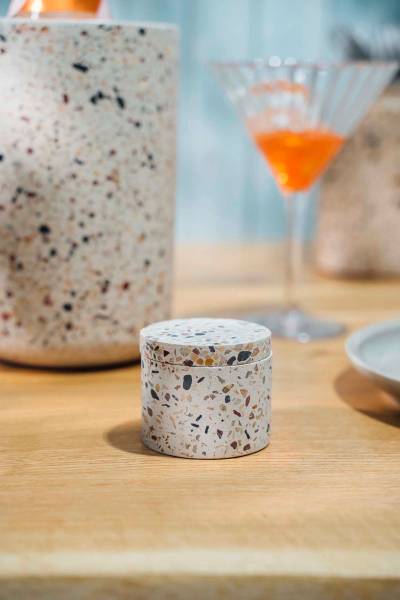 Dose Terrazzo 2er-Set Beton