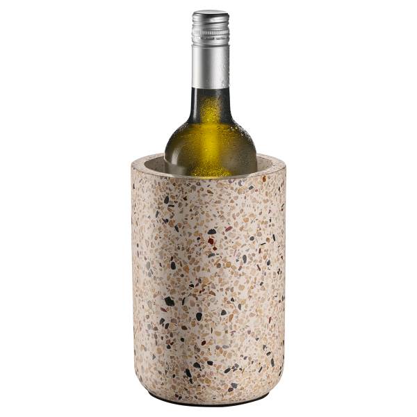 Flaschenkühler Terrazzo Steinzeug - Weiß