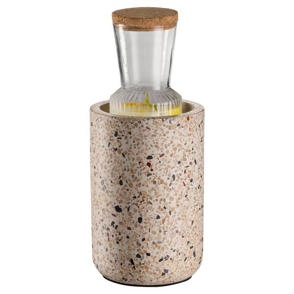 Flaschenkühler Terrazzo Steinzeug - Weiß
