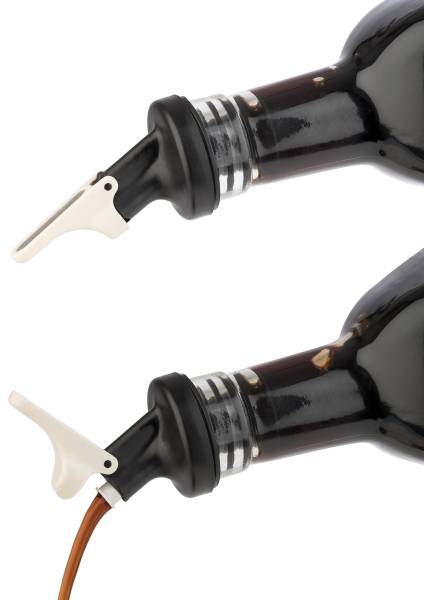 Essig- & Öl-Menage Hisra Edelstahl - Transparent / Schwarz