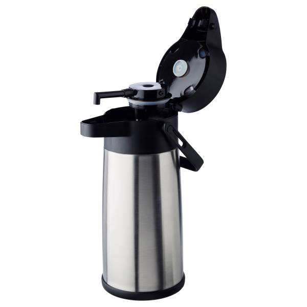 Pump-Isolierkanne Budget Polypropylen - Schwarz / Edelstahl