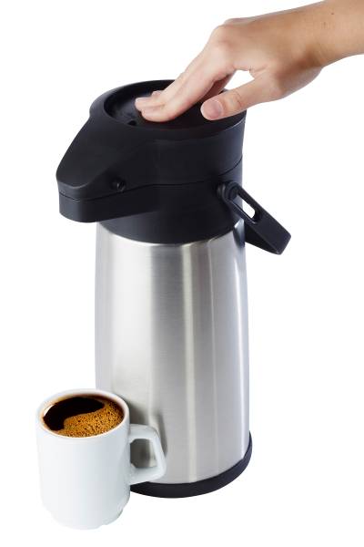 Pump-Isolierkanne Budget Polypropylen - Schwarz / Edelstahl