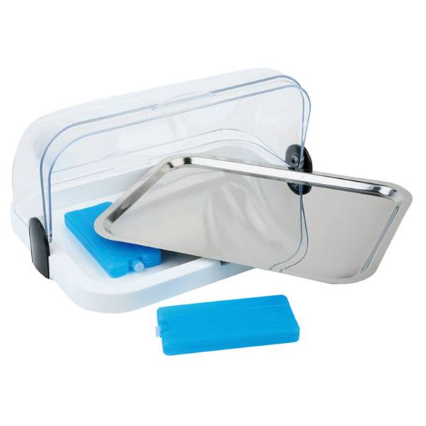 Buffetvitrine Padem ABS / Tanne massiv - Weiß / Transparent