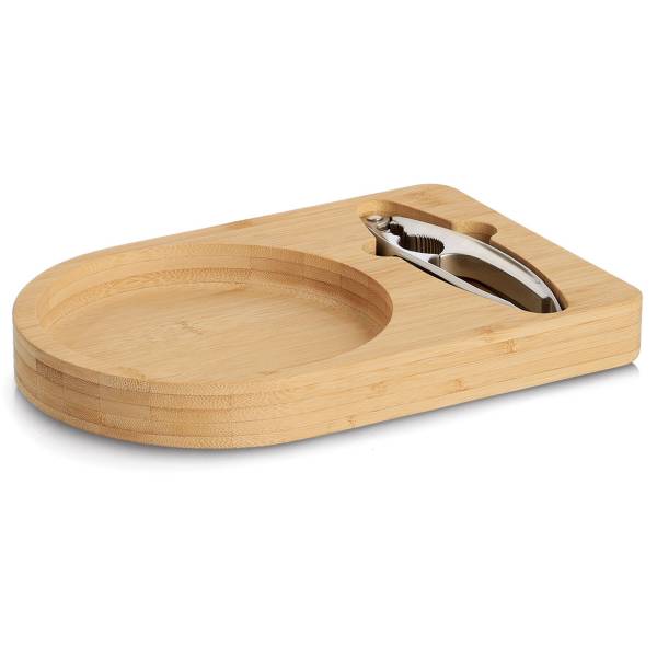 Nussknacker-Set Matih 2-teilig Bambus / Metall - Natur