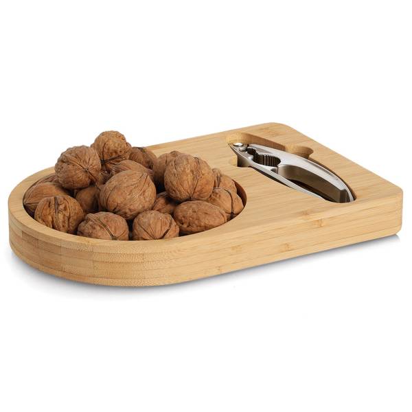Nussknacker-Set Matih 2-teilig Bambus / Metall - Natur