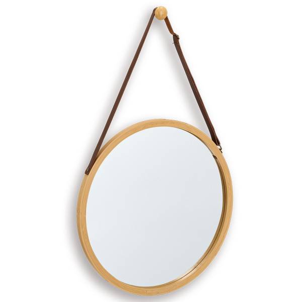 Wandspiegel Luaah Glas / Bambus / PVC - Natur