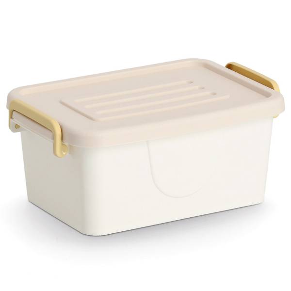 Aufbewahrungsboxen-Set Lebba 3-teilig Polypropylen - Weiß / Mint / Gelb / Beige