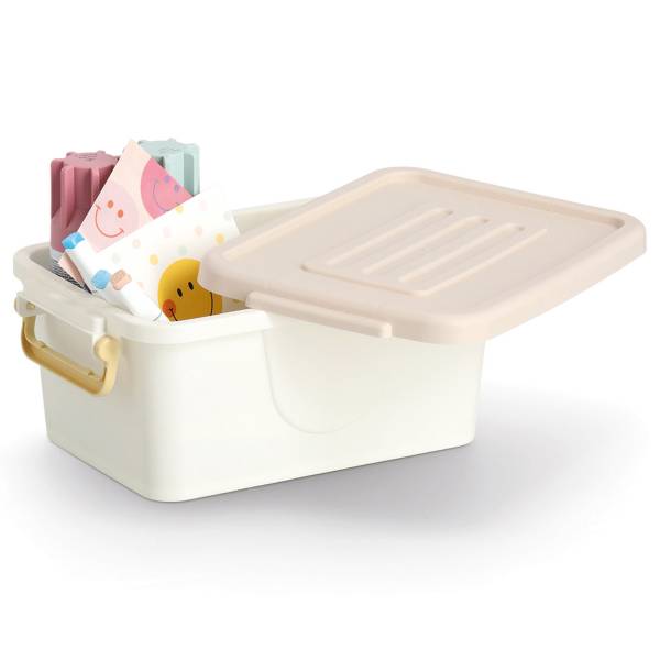 Aufbewahrungsboxen-Set Lebba 3-teilig Polypropylen - Weiß / Mint / Gelb / Beige