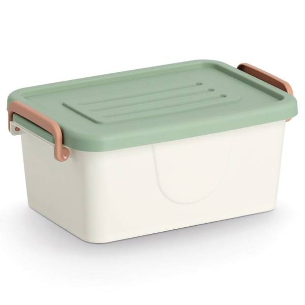 Aufbewahrungsboxen-Set Lebba 3-teilig Polypropylen - Weiß / Mint / Gelb / Beige
