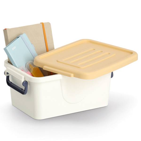 Aufbewahrungsboxen-Set Lebba 3-teilig Polypropylen - Weiß / Mint / Gelb / Beige