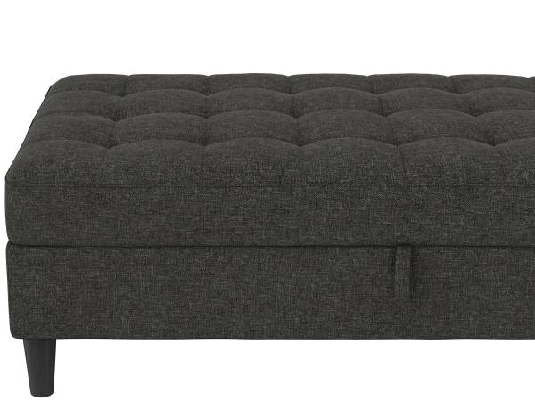 Polsterhocker Yalapa mit Stauraum Anthrazit - Webstoff