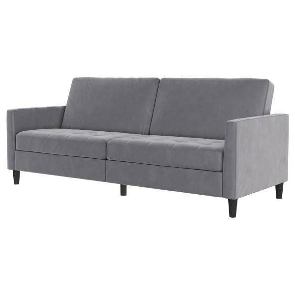Schlafsofa Yalapa Hellgrau - Samt