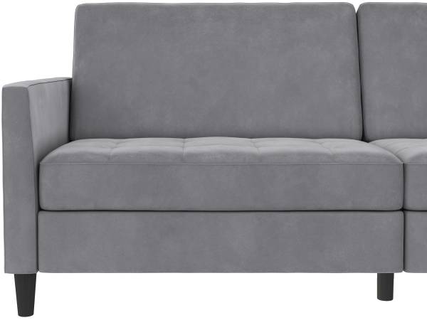 Schlafsofa Yalapa Hellgrau - Samt