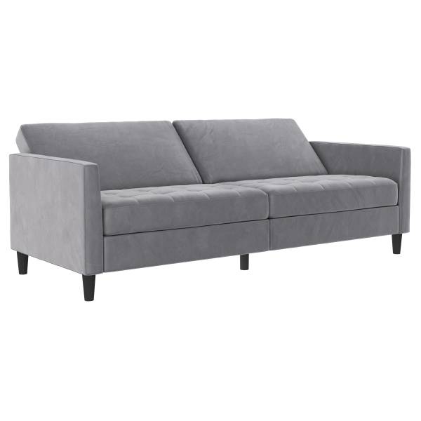 Schlafsofa Yalapa Hellgrau - Samt