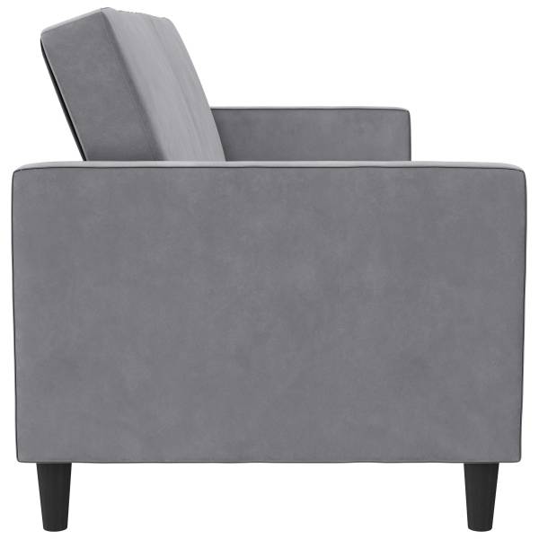 Schlafsofa Yalapa Hellgrau - Samt