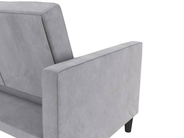 Schlafsofa Yalapa Hellgrau - Samt