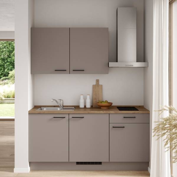 Küchenzeile Low-Line Senso Variante A Latte Macchiato - Breite: 180 cm - Ausrichtung rechts - Ohne Elektrogeräte