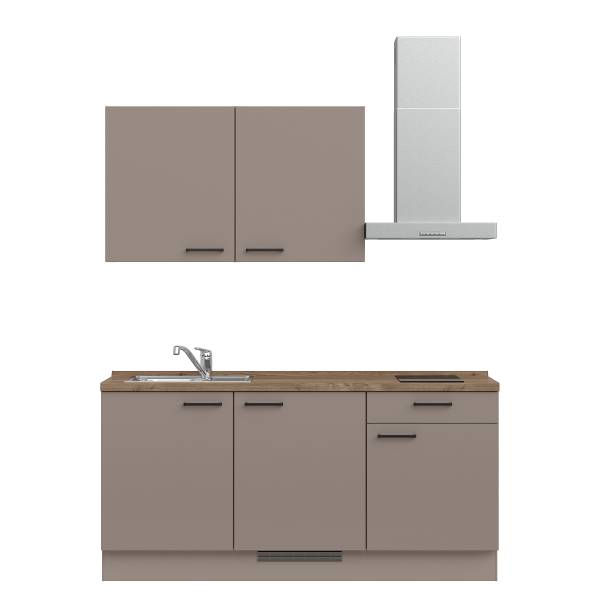 Küchenzeile Low-Line Senso Variante A Latte Macchiato - Breite: 180 cm - Ausrichtung rechts - Ohne Elektrogeräte