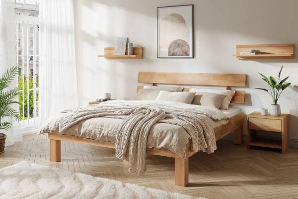 Massivholzbett AresWOOD - Buche 120 x 200cm