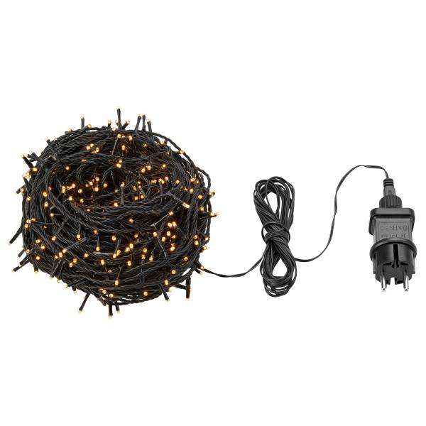 Lichterkette Mono 1000L Polyester PVC - Schwarz