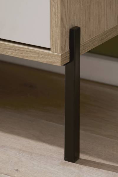 TV-Lowboard Cozar Kaschmir / Eiche Hell Dekor