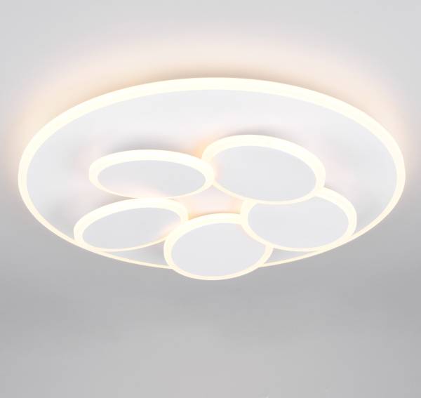 Deckenleuchte Mandala Eisen / Polycarbonat - 1-flammig - Weiß