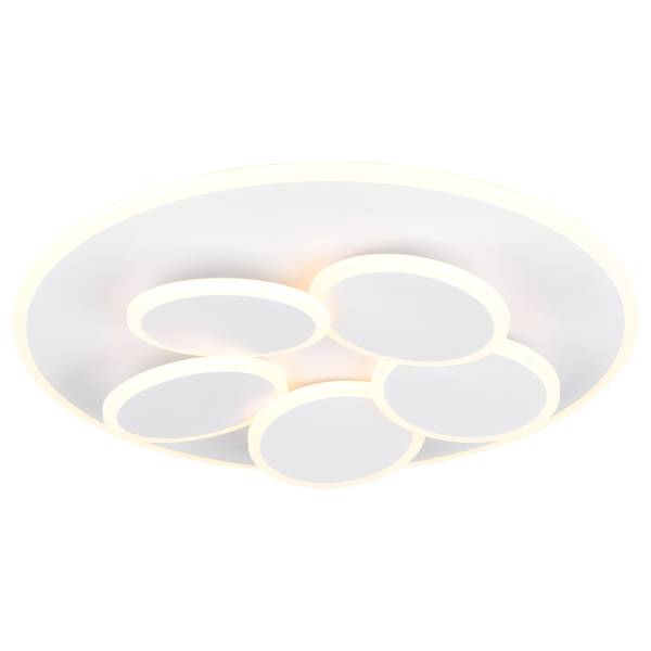 Deckenleuchte Mandala Eisen / Polycarbonat - 1-flammig - Weiß