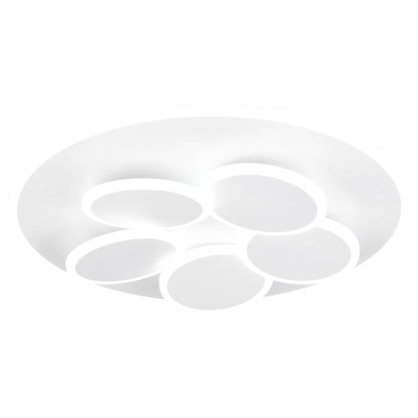 Deckenleuchte Mandala Eisen / Polycarbonat - 1-flammig - Weiß