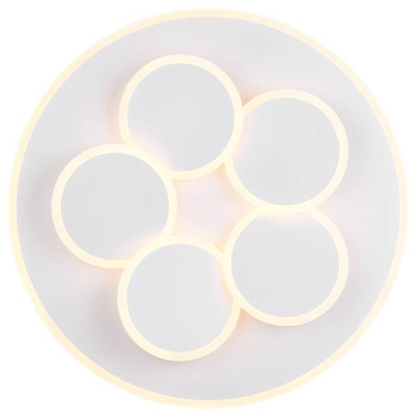 Deckenleuchte Mandala Eisen / Polycarbonat - 1-flammig - Weiß