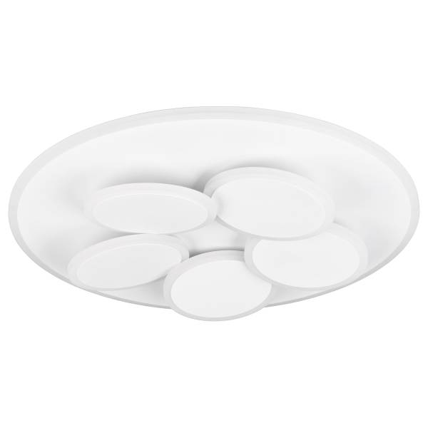 Deckenleuchte Mandala Eisen / Polycarbonat - 1-flammig - Weiß