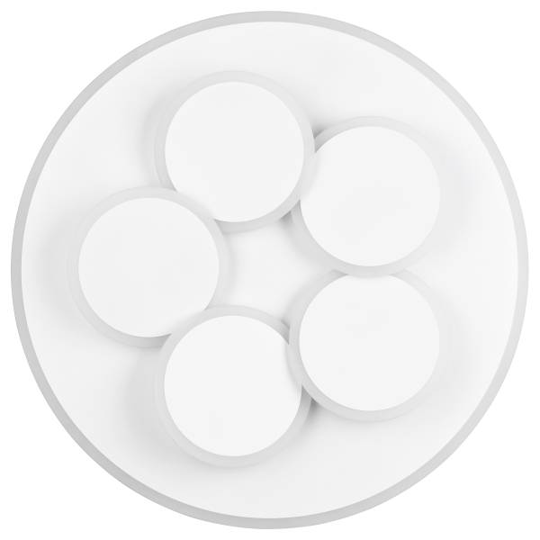 Deckenleuchte Mandala Eisen / Polycarbonat - 1-flammig - Weiß