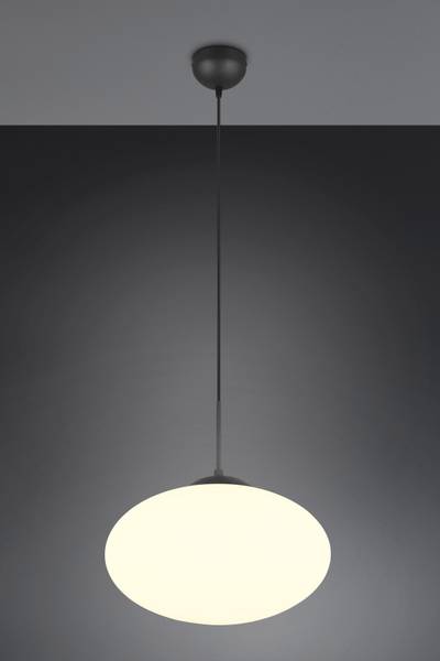 Pendelleuchte Fomento Eisen / satiniertes Glas - 1-flammig