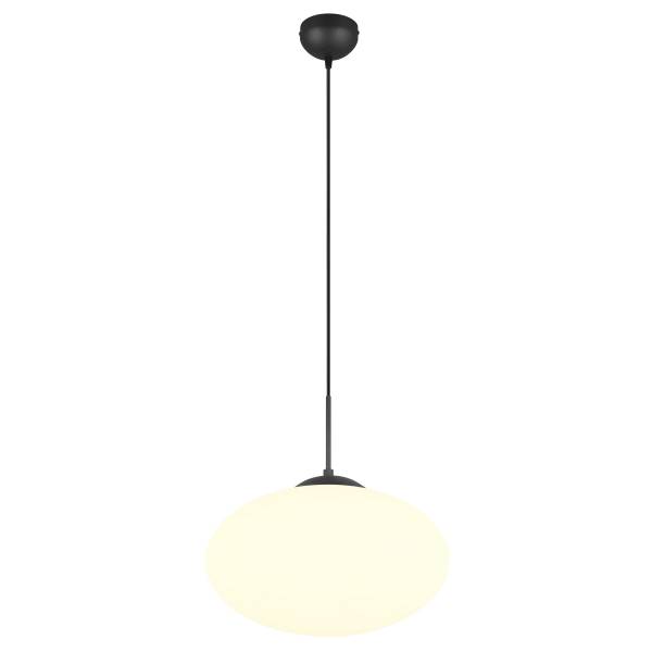 Pendelleuchte Fomento Eisen / satiniertes Glas - 1-flammig