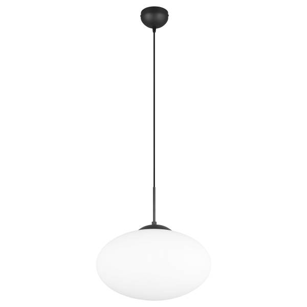 Pendelleuchte Fomento Eisen / satiniertes Glas - 1-flammig