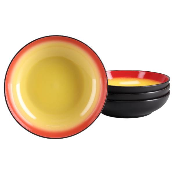 Poke Bowl Hot 4er-Set Steinzeug - Rot