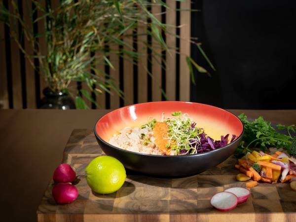 Poke Bowl Hot 4er-Set Steinzeug - Rot