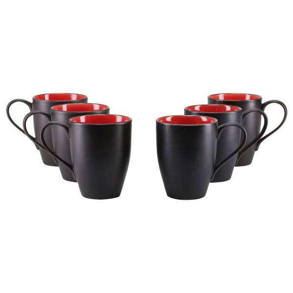 Kaffeetassen Hot 6er-Set Steinzeug - Rot