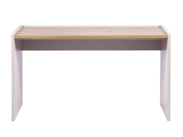 Schreibtisch Aluri Beige - Braun - Holzwerkstoff - 138 x 76 x 60 cm