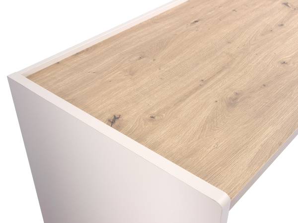Schreibtisch Aluri Beige - Braun - Holzwerkstoff - 138 x 76 x 60 cm