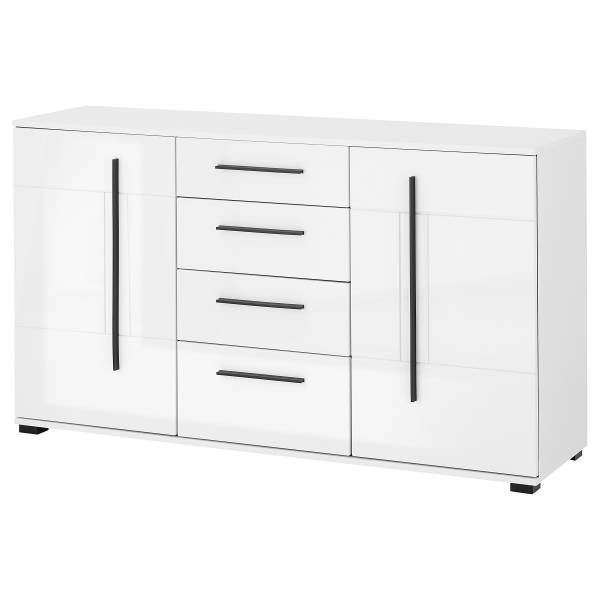 Sideboard Farson Hochglanz Weiß