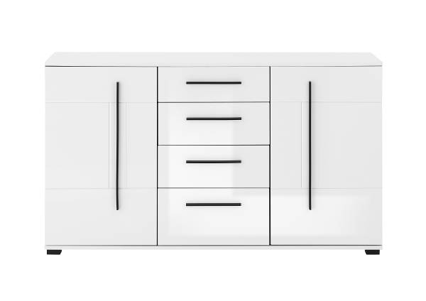 Sideboard Farson Hochglanz Weiß