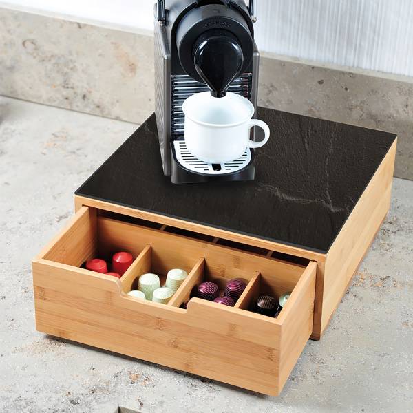 Schublade Kaffee-Kapseln Kujan Braun / Grau