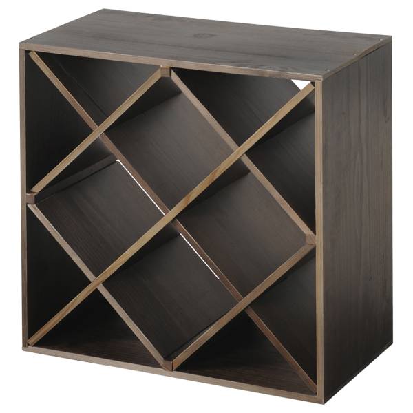 Weinflaschen-Regalsystem Pinir Braun - Pinie - 50 x 50 x 25 cm
